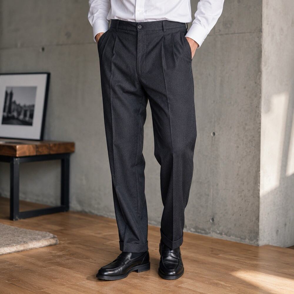 Principe Mens Wool Dress Pants 38x29 Reda Super 100s Pleated Made in Italy